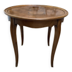 Table basse d'appoint ronde marquete trfle