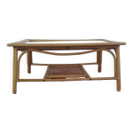 Table basse bambou et rotin
