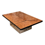 Table basse bar en loupe d'orme, paul michel pour roche bobois, 1980s Table basse bar en loupe d'orme, paul michel pour roche bobois, 1980s