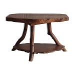 Table basse en bois massif d orme double plateaux Table basse en bois massif d orme double plateaux