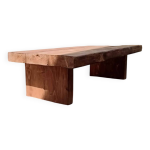 Table basse en bois massif style brutaliste / wabi - sabi fait main Table basse en bois massif style brutaliste / wabi - sabi fait main