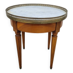 Table basse bouillotte en marbre blanc style louis xvi ancienne Table basse bouillotte en marbre blanc style louis xvi ancienne