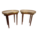 Tables basses bouillotte rognon de style louis xvi