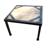 Table basse ou bout de canap� en acier et bois style industriel