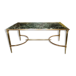 Table basse en bronze dor et marbre
