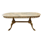 Table basse en bronze dor� et marbre