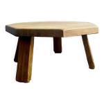Table basse / table basse brutaliste en chêne vintage Table basse / table basse brutaliste en chêne vintage