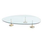 Table basse brutaliste fer forgé doré feuille d or 1970 Table basse brutaliste fer forgé doré feuille d or 1970