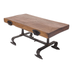 Table basse brutaliste en orme massif, 1950 Table basse brutaliste en orme massif, 1950