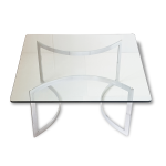 Table basse carr�e 1970 de henry neuman �dition pace collection