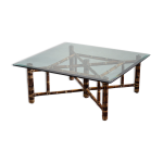 Table basse carrée en bambou vintage 1970 par mcguire modèle ba - 13 c Table basse carrée en bambou vintage 1970 par mcguire modèle ba - 13 c
