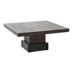 Table basse carr�e brutaliste, france, ann�es 1970.