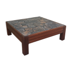 Table basse carrée en chêne et plateau céramique Table basse carrée en chêne et plateau céramique