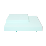 Table basse carre laque vert menthe 1970