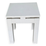 Table basse carre scandinave vintage blanche