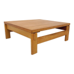 Table basse carrée vintage en bois de chêne massif des années 60 70 Table basse carrée vintage en bois de chêne massif des années 60 70