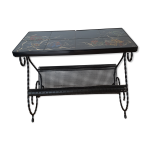 Table basse carrelée vintage années 1960 Table basse carrelée vintage années 1960