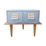 Table basse casier mtallique