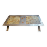 Table basse en c�ramique et m�tal
