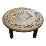 Table basse en c�ramique style capron - sign�e fran�ois chaty 1960's