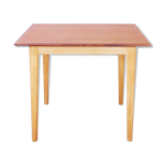 Table basse de chevet ou d'appoint en teck et bouleau Table basse de chevet ou d'appoint en teck et bouleau