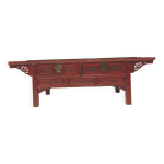 Table basse chinoise pin couleur acajou d�but xxe