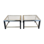 Table basse chrome & laiton table d appoint space age Table basse chrome & laiton table d appoint space age