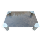 Table basse chrome et verre fumé design 1960's Table basse chrome et verre fumé design 1960's