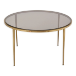 Table basse circulaire dorée du milieu du siècle moderne en laiton par vereinigte werkstätten Table basse circulaire dorée du milieu du siècle moderne en laiton par vereinigte werkstätten