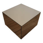 Table basse contemporaine notre monde miroir bronze Table basse contemporaine notre monde miroir bronze