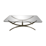 Table basse design 1970 chrome
