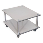 Table basse design en mtal et laque 1970