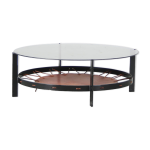 Table basse design nerlandais des annes 1950 avec porte - revues en cuir