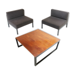 Table basse et deux 2 fauteuils par wim den boon, pays - bas 1958