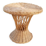 Table basse diabolo osier tress vintage