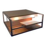 Table basse éclairante, ed. e. f. a, georges frydman Table basse éclairante, ed. e. f. a, georges frydman