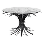 Table basse aux �pis de bl�,  coco chanel  par goossens, circa 1970