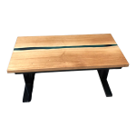 Table basse poxy en chne massif