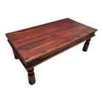 Table basse ethnique indienne en bois massif