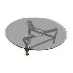 Table basse en fer et cuir, années 1950 Table basse en fer et cuir, années 1950