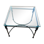 Table basse en fer forge dessus verre Table basse en fer forge dessus verre