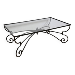 Table basse en fer forgé, style art nouveau 1940 Table basse en fer forgé, style art nouveau 1940