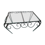 Table basse en fer forg et verre