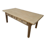 Table basse de ferme rustique en chêne massif aérogommer - 1m18. 5 Table basse de ferme rustique en chêne massif aérogommer - 1m18. 5