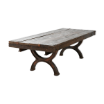 Table basse en fonte et bois