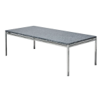 Table basse en granite et acier chromé, danois Table basse en granite et acier chromé, danois