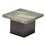 Table basse gravée en aluminium par marc d'haenens, belgique, 1970s Table basse gravée en aluminium par marc d'haenens, belgique, 1970s