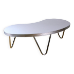 Table basse haricot, style american's vintage, métal formica, 1970's Table basse haricot, style american's vintage, métal formica, 1970's