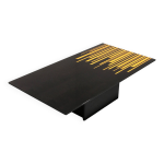 Table basse italienne des annes 1980 en bois laqu noir et jaune