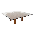 Table basse italienne carr�e vintage kyoto gianfranco frattini pour knoll